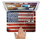 The Wooden Grungy American Flag Skin Set for the Apple MacBook Air 11"