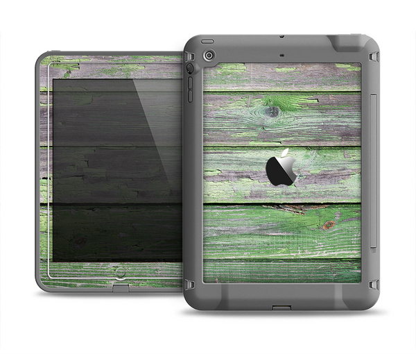 The Wooden Planks with Chipped Green Paint Apple iPad Mini LifeProof Fre Case Skin Set