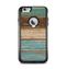 The Wooden Planks with Chipped Green and Brown Paint Apple iPhone 6 Plus Otterbox Commuter Case Skin Set