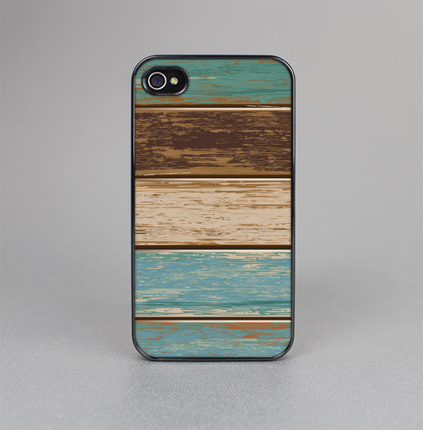 The Wooden Planks with Chipped Green and Brown Paint Skin-Sert Case for the Apple iPhone 4-4s