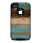 The Wooden Planks with Chipped Green and Brown Paint Skin for the iPhone 4-4s OtterBox Commuter Case