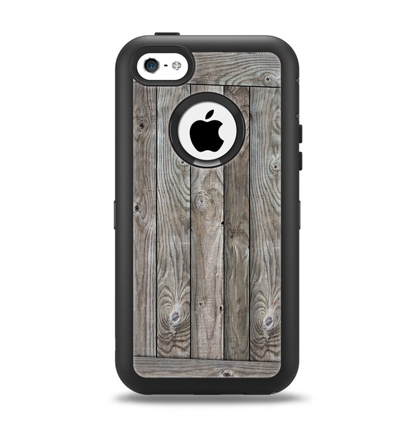 The Wooden Wall-Panel Apple iPhone 5c Otterbox Defender Case Skin Set