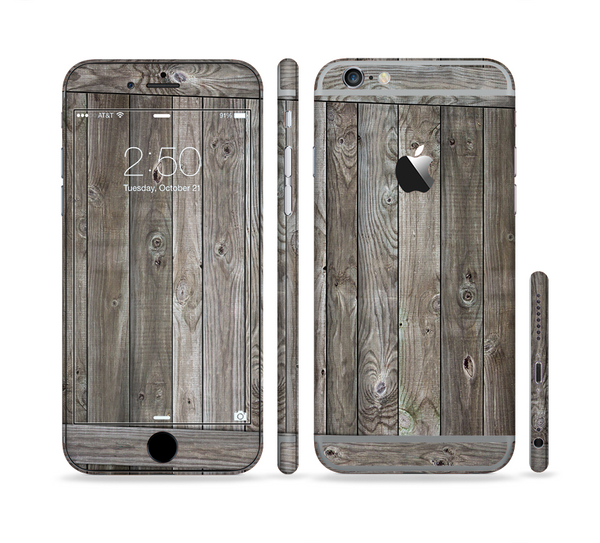 The Wooden Wall-Panel Sectioned Skin Series for the Apple iPhone 6
