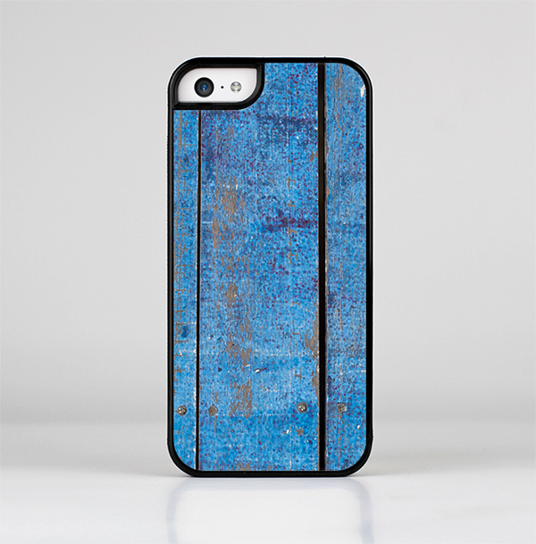 The Worn Blue Paint on Wooden Planks Skin-Sert Case for the Apple iPhone 5c