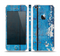 The Worn Blue Paint on Wooden Planks Skin Set for the Apple iPhone 5