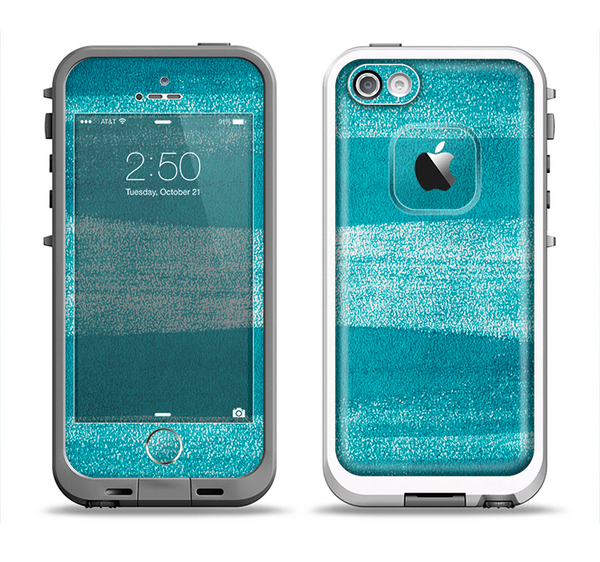 The Worn Blue Texture Apple iPhone 5-5s LifeProof Fre Case Skin Set