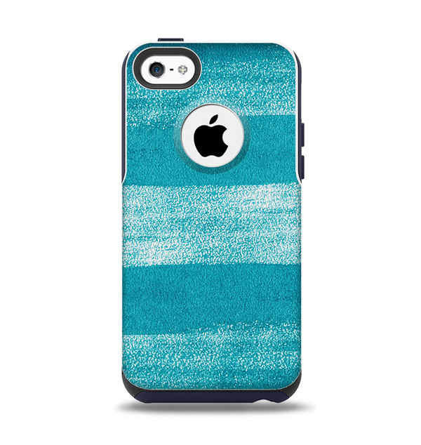 The Worn Blue Texture Apple iPhone 5c Otterbox Commuter Case Skin Set