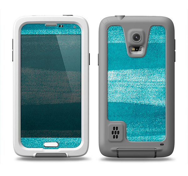 The Worn Blue Texture Samsung Galaxy S5 LifeProof Fre Case Skin Set