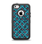 The Worn Dark Blue Checkered Starry Pattern Apple iPhone 5c Otterbox Defender Case Skin Set
