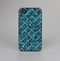The Worn Dark Blue Checkered Starry Pattern Skin-Sert Case for the Apple iPhone 4-4s