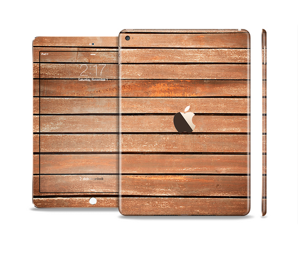 The Worn Wooden Panks Skin Set for the Apple iPad Air 2