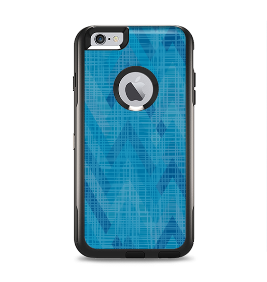 The Woven Blue Sharp Chevron Pattern V3 Apple iPhone 6 Plus Otterbox Commuter Case Skin Set