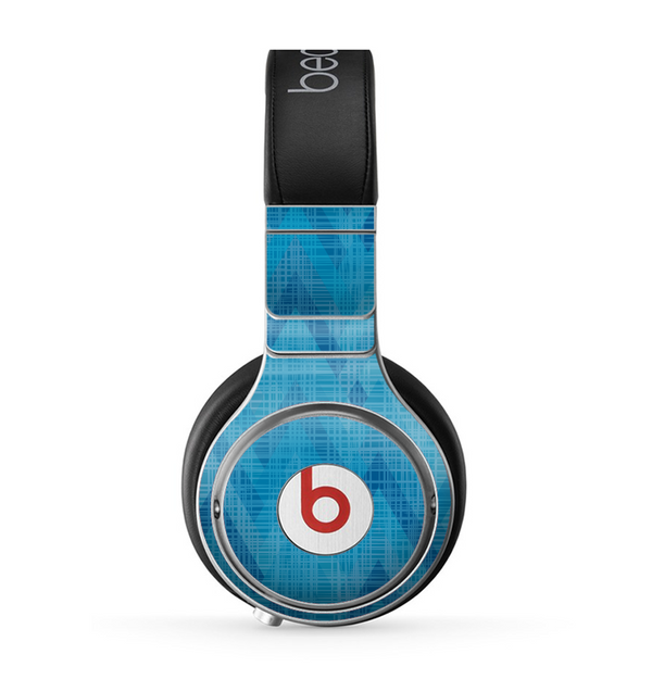 The Woven Blue Sharp Chevron Pattern V3 Skin for the Beats by Dre Pro Headphones