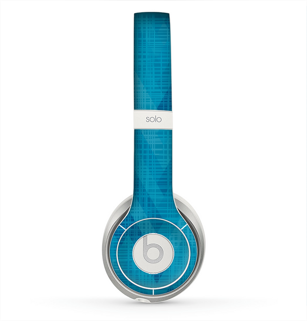 The Woven Blue Sharp Chevron Pattern V3 Skin for the Beats by Dre Solo 2 Headphones