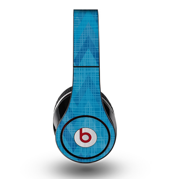 The Woven Blue Sharp Chevron Pattern V3 Skin for the Original Beats by Dre Studio Headphones
