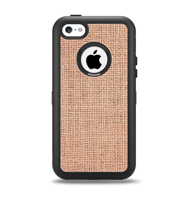 The Woven Burlap Apple iPhone 5c Otterbox Defender Case Skin Set