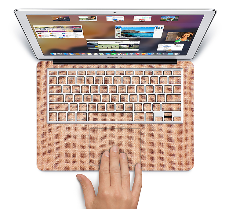The Woven Burlap Skin Set for the Apple MacBook Pro 13" with Retina Display