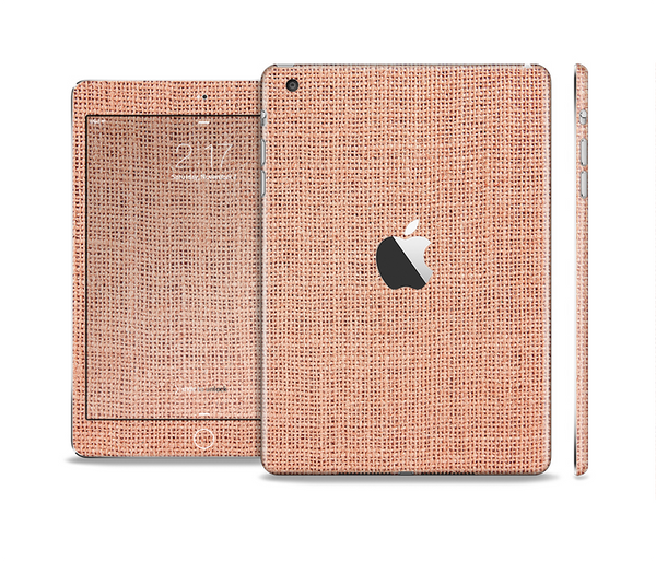 The Woven Burlap Full Body Skin Set for the Apple iPad Mini 2