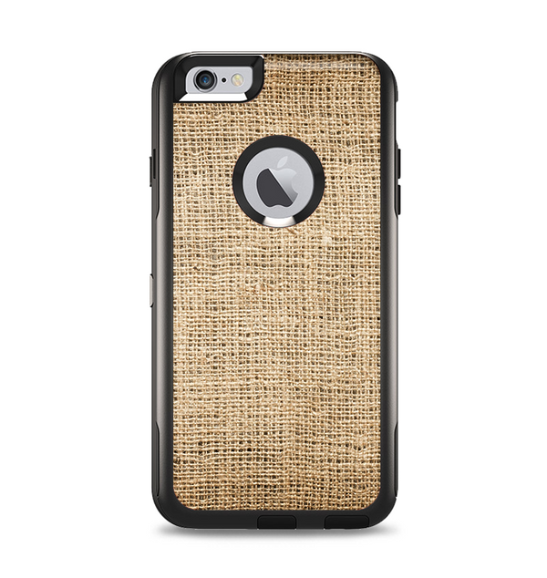 The Woven Fabric Over Aged Wood Apple iPhone 6 Plus Otterbox Commuter Case Skin Set