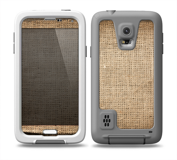 The Woven Fabric Over Aged Wood Skin for the Samsung Galaxy S5 frē LifeProof Case