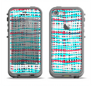 The Woven Trendy Green & Coral Apple iPhone 5c LifeProof Fre Case Skin Set