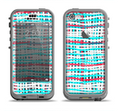 The Woven Trendy Green & Coral Apple iPhone 5c LifeProof Nuud Case Skin Set