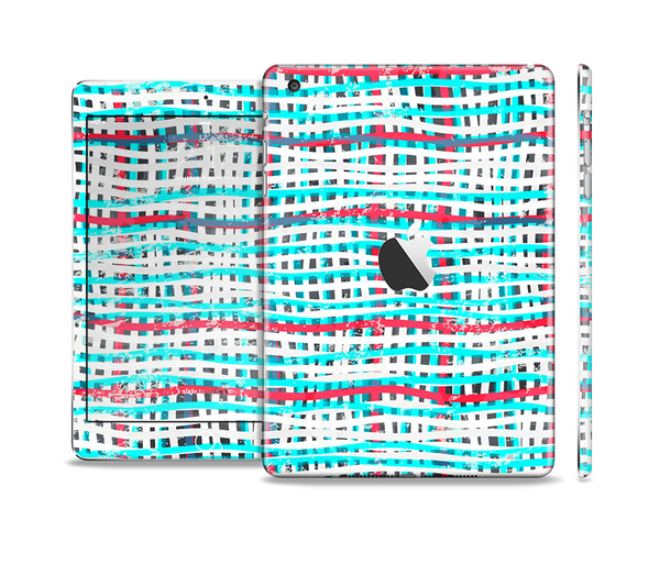 The Woven Trendy Green & Coral Full Body Skin Set for the Apple iPad Mini 2