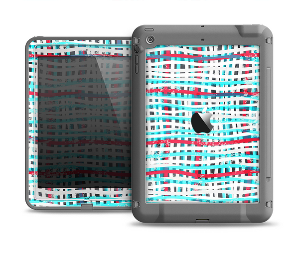 The Woven Trendy Green & Coral Apple iPad Mini LifeProof Fre Case Skin Set