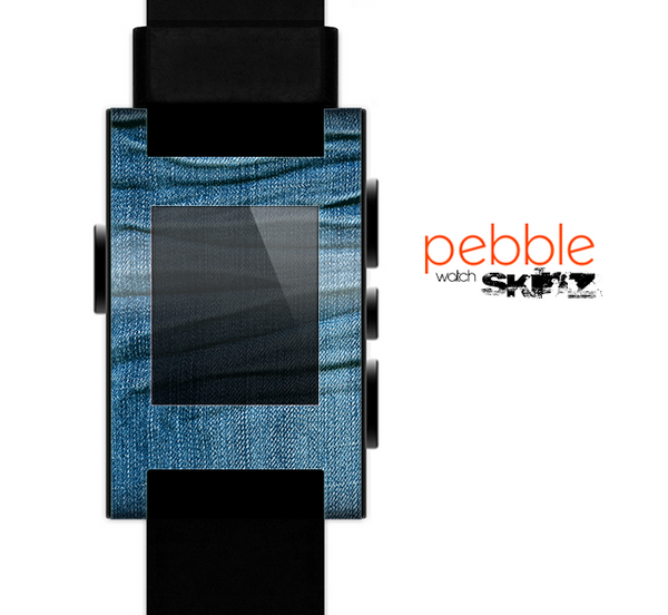 The Wrinkled Jean texture Skin for the Pebble SmartWatch