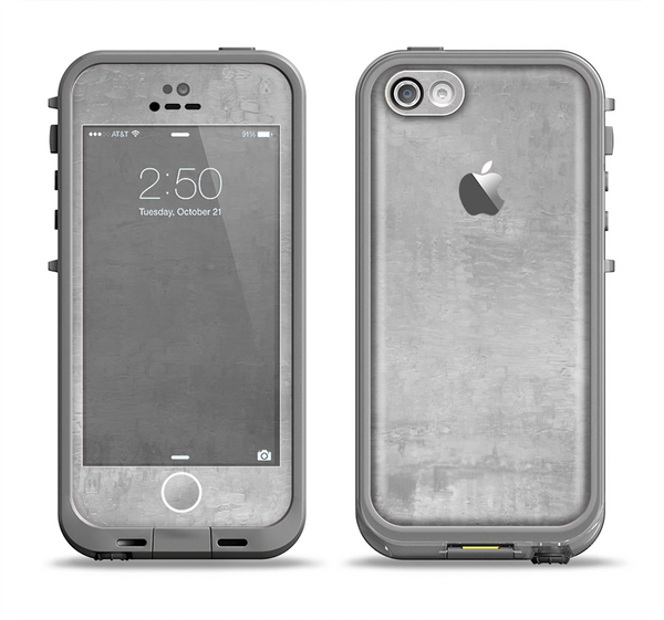The Wrinkled Silver Surface Apple iPhone 5c LifeProof Fre Case Skin Set