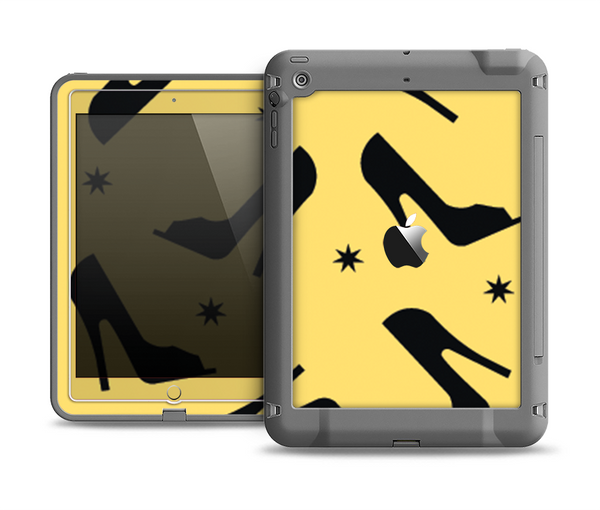 The Yellow & Black High-Heel Pattern V12 Apple iPad Mini LifeProof Fre Case Skin Set