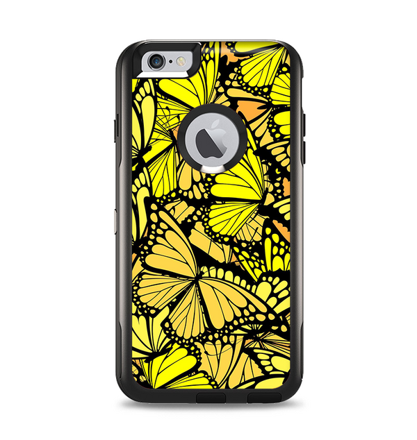 The Yellow Butterfly Bundle Apple iPhone 6 Plus Otterbox Commuter Case Skin Set