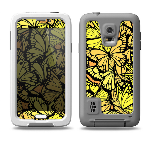 The Yellow Butterfly Bundle Samsung Galaxy S5 LifeProof Fre Case Skin Set