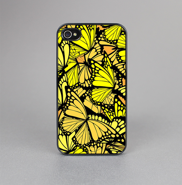 The Yellow Butterfly Bundle Skin-Sert Case for the Apple iPhone 4-4s