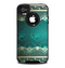 The Yellow Elegant Lace on Green Skin for the iPhone 4-4s OtterBox Commuter Case