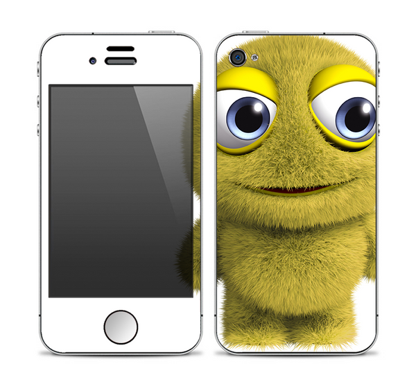 The Yellow Fuzzy Wuzzy Creature Skin for the Apple iPhone 4-4s