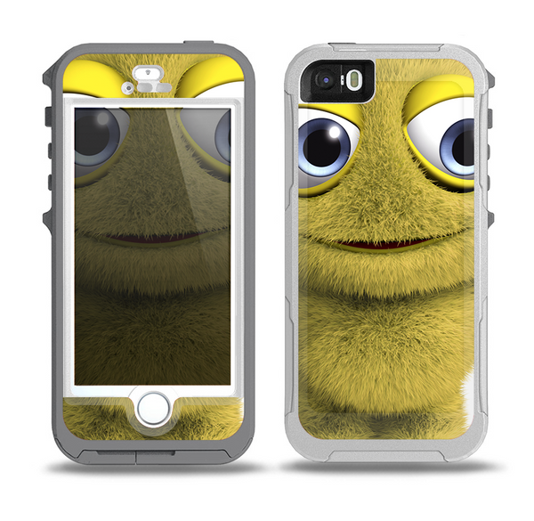 The Yellow Fuzzy Wuzzy Creature Skin for the iPhone 5-5s OtterBox Preserver WaterProof Case