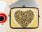 The Yellow Heart Shaped Leopard Ink-Fuzed NeoPrene MacBook Laptop Sleeve