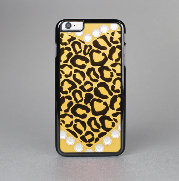 The Yellow Heart Shaped Leopard Skin-Sert Case for the Apple iPhone 6