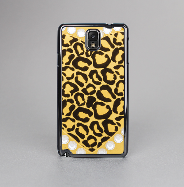 The Yellow Heart Shaped Leopard Skin-Sert Case for the Samsung Galaxy Note 3