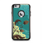 The Yellow Lace and Flower on Teal Apple iPhone 6 Plus Otterbox Commuter Case Skin Set
