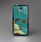 The Yellow Lace and Flower on Teal Skin-Sert Case for the Samsung Galaxy S5