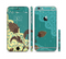 The Yellow Lace and Flower on Teal Sectioned Skin Series for the Apple iPhone 6 Plus