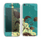 The Yellow Lace and Flower on Teal Skin for the Apple iPhone 5c