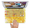 The Yellow Leaf-Imprinted Paint Splatter Skin Set for the Apple MacBook Air 11"