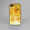 The Yellow Leaf-Imprinted Paint Splatter Skin-Sert Case for the Apple iPhone 4-4s