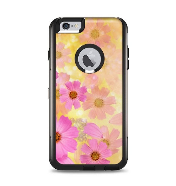 The Yellow & Pink Flowerland Apple iPhone 6 Plus Otterbox Commuter Case Skin Set