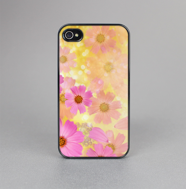 The Yellow & Pink Flowerland Skin-Sert Case for the Apple iPhone 4-4s