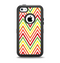 The Yellow & Red Vintage Chevron Pattern Apple iPhone 5c Otterbox Defender Case Skin Set