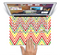 The Yellow & Red Vintage Chevron Pattern Skin Set for the Apple MacBook Air 11"